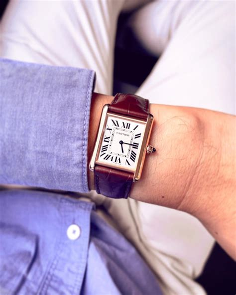 24mm cartier tank|cartier tank large on wrist.